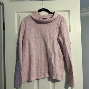 JCrew Pink Cowl Neck Sweater